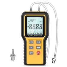 Differential Pressure Gauge Digital Manometer Dual Port Air Pressure Tester HVAC