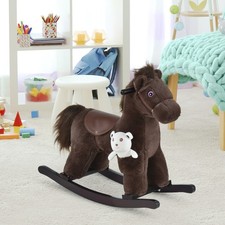 Children Riding Rocking Horse Toy w/ Fun Realistic Sounds  Storage Bag