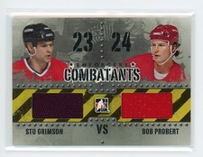 2011-12 ITG Enforcers Bob Probert Stu Grimson Combatants Game Used Jersey C-28