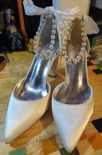 Women's Pearl Ivory Wedding/Prom High Heel Shoes