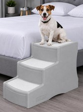 Easy Step III Pet Stairs Platinum 3 Step For Cats/Dogs Removable Washable Carpet