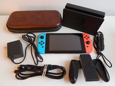 Nintendo Switch 32GB System Console Neon Red & Blue Joy‑Cons, Dock & Zelda Case