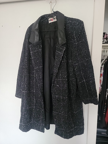 Vintage Trench Coat Womens Medium Long Navy Blue Havoc Wool Size Medium/10