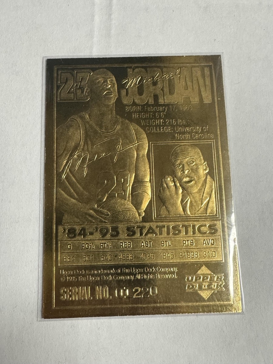 1995 Upper Deck 23K Gold #NNO Michael Jordan HOF Chicago Bulls