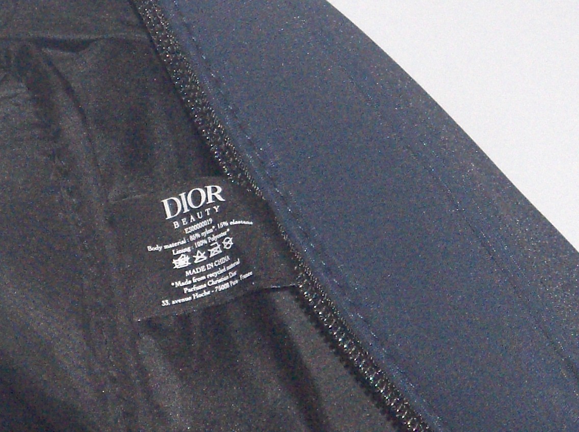 DIOR FRAGRANCES Men's Unisex Zip Toiletry Shave Travel Kit Pouch Bag, NAVY BLUE