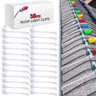 50 Pcs Christmas Light Clips for Ridge Row Roof 2026 Upgraded Holiday Light C...