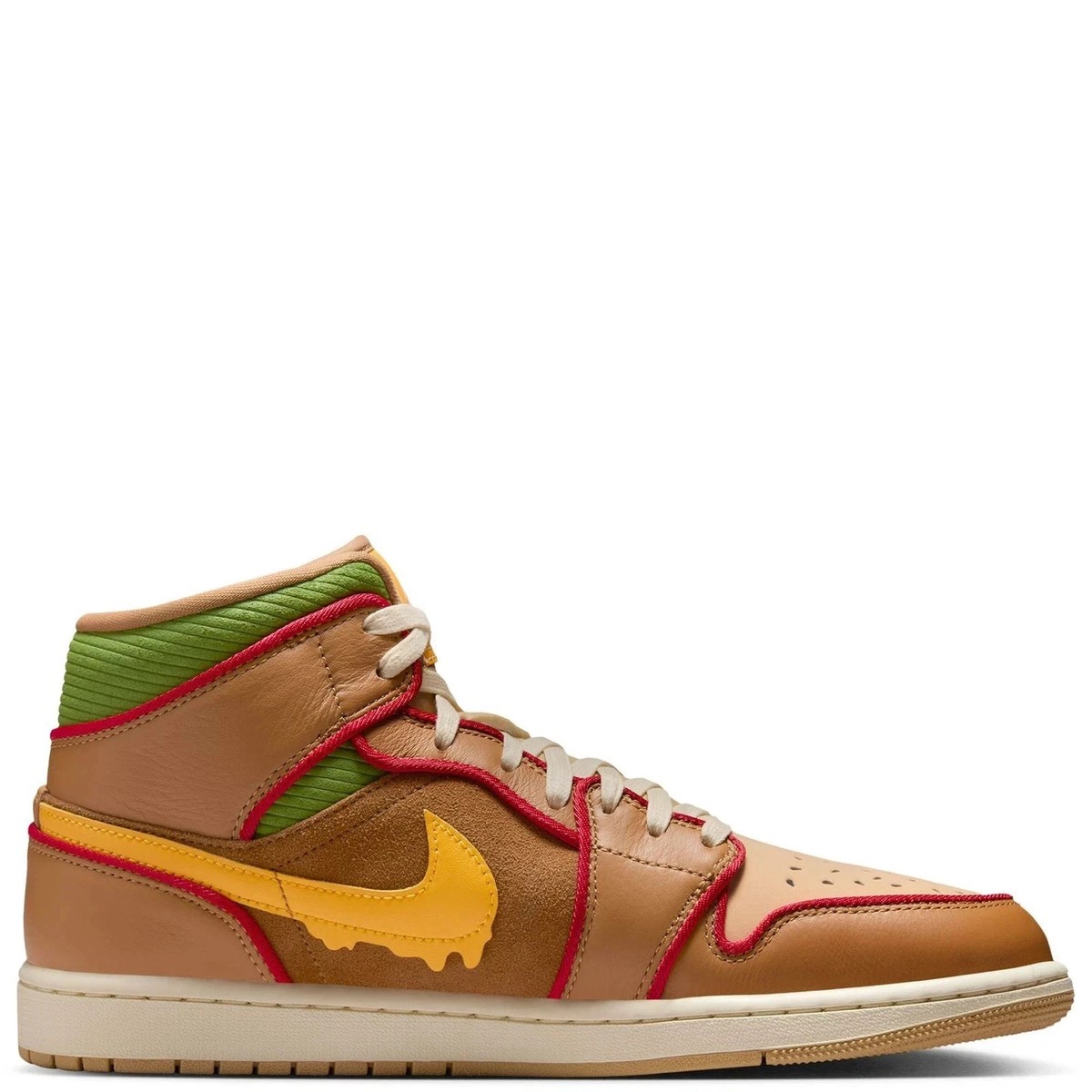 NEW Air Jordan 1 Mid SE Men's Multi Size Flax/University Gold