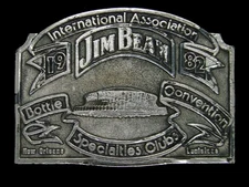 UD07129 VINTAGE 1982 *JIM BEAM BOTTLE SPECIALTIES CLUBS CONVENTION* BOOZE BUCKLE
