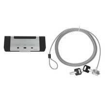 CTA Laptop  Tablet Cable Lock with Universal Metal Plate - Secure Black