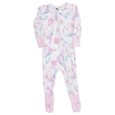 Posh Peanut, Strampler, Größe: 80, Weiß/Pink/Blau, Bambus/Elasthan #GGf