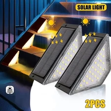 2-10PCS Solar Step Lights Outdoor Waterproof LED Deck Lamps  Stairs Porch Garden