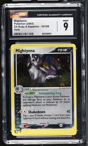 Pokemon Mightyena 10/109 Holo EX Ruby & Sapphire - CGC 9