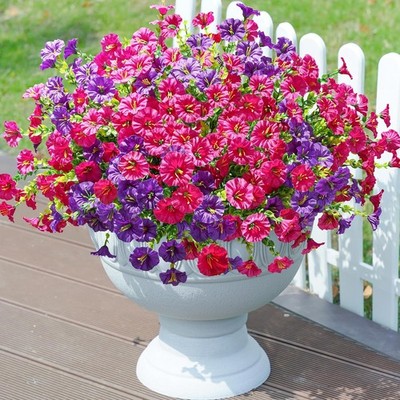 Outdoor Silk Morning Glory Bundles - 12 Artificial Decorative Plants