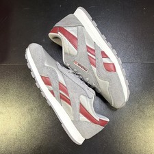 SIZE: 3Y Reebok Classic Nylon Unisex Kids Sneakers Gray/Maroon