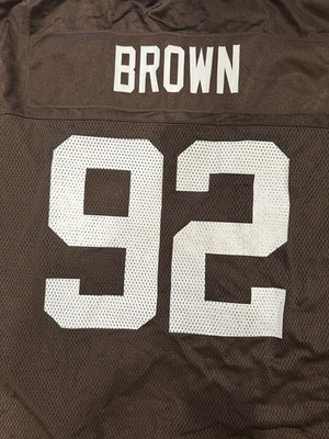 Reebok NFL Cleveland Browns Courtney Brown #92 Jersey Men s L Football