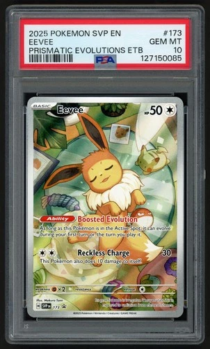 Pokémon TCG Eevee Prismatic Evolutions ETB Promo SVP 173 Gem Mint PSA 10