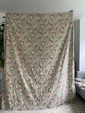 Vintage Ralph Lauren Charlotte 100 Cotton Full Sheet Set Green Floral Print