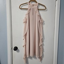 bar III Womens Flutter Dress, Size S, blush pink color, NWOT