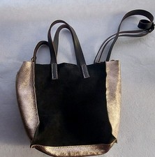 Borse in Pelle Soft Suede Slouch Handbag Shoulder Bag Tote Beige Made in Italy