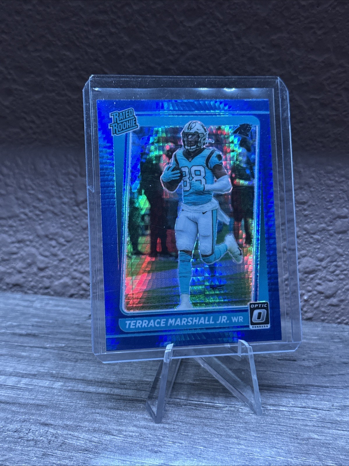 2021 Panini Donruss Optic - Rated Rookie Terrace Marshall Jr. #218 Blue Hyper