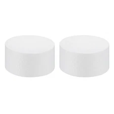 Round Foam Cake Dummy 4 Inch x 2 Inch Circle Dummy Cake Set for Wedding 2 Pack