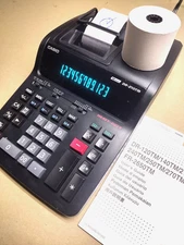 NEW OPEN BOX+100% TESTED casio DR-210TM 2650TM+PAPER ROLL printing calculator OB