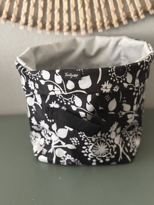 Thirty-One Collapsible Utility Tote Bin Black Parisian Pop Storage Organizer