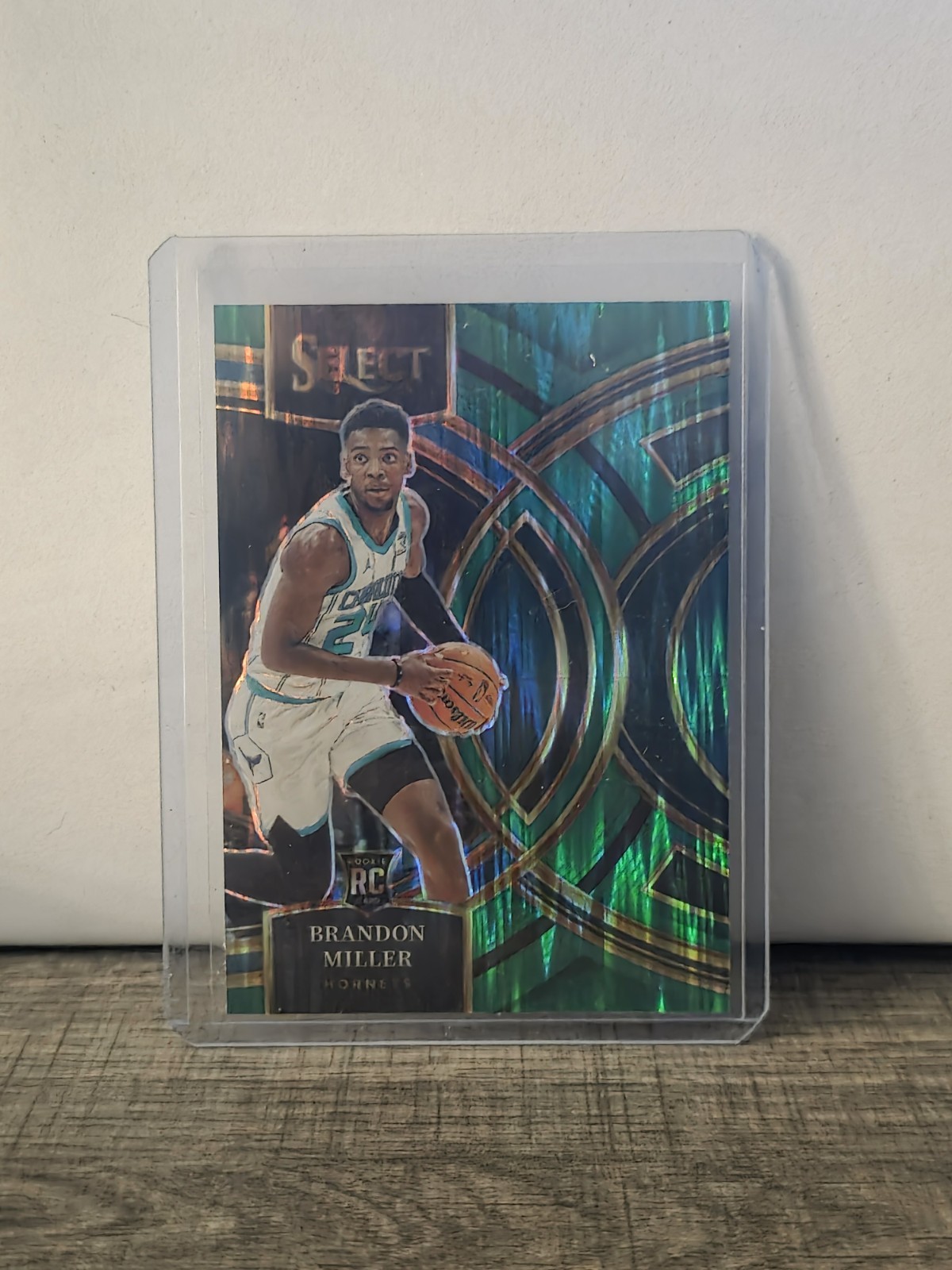 2023-24 Panini Select - Premier Level Brandon Miller #130 Green Shock Prizm (RC)