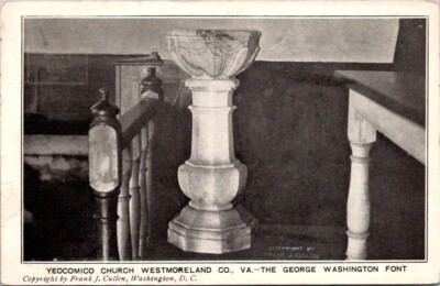Postcard Yeocomico Church West Moreland Co Va The George Washington Fort 1908...