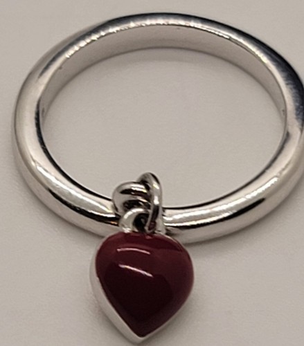 Swarovski Crystal Red Dangle Heart Ring Size 52- US Size 6 EUC - Picture 5 of 5