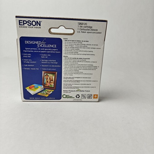 Genuine EPSON 252 Black Ink Cartridge NEW SEALED EXP 09/2020 A268 - Picture 4 of 5