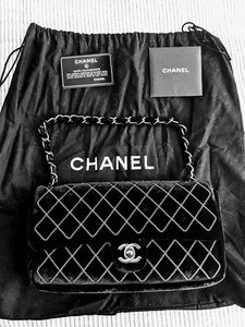chanel velvet clutch