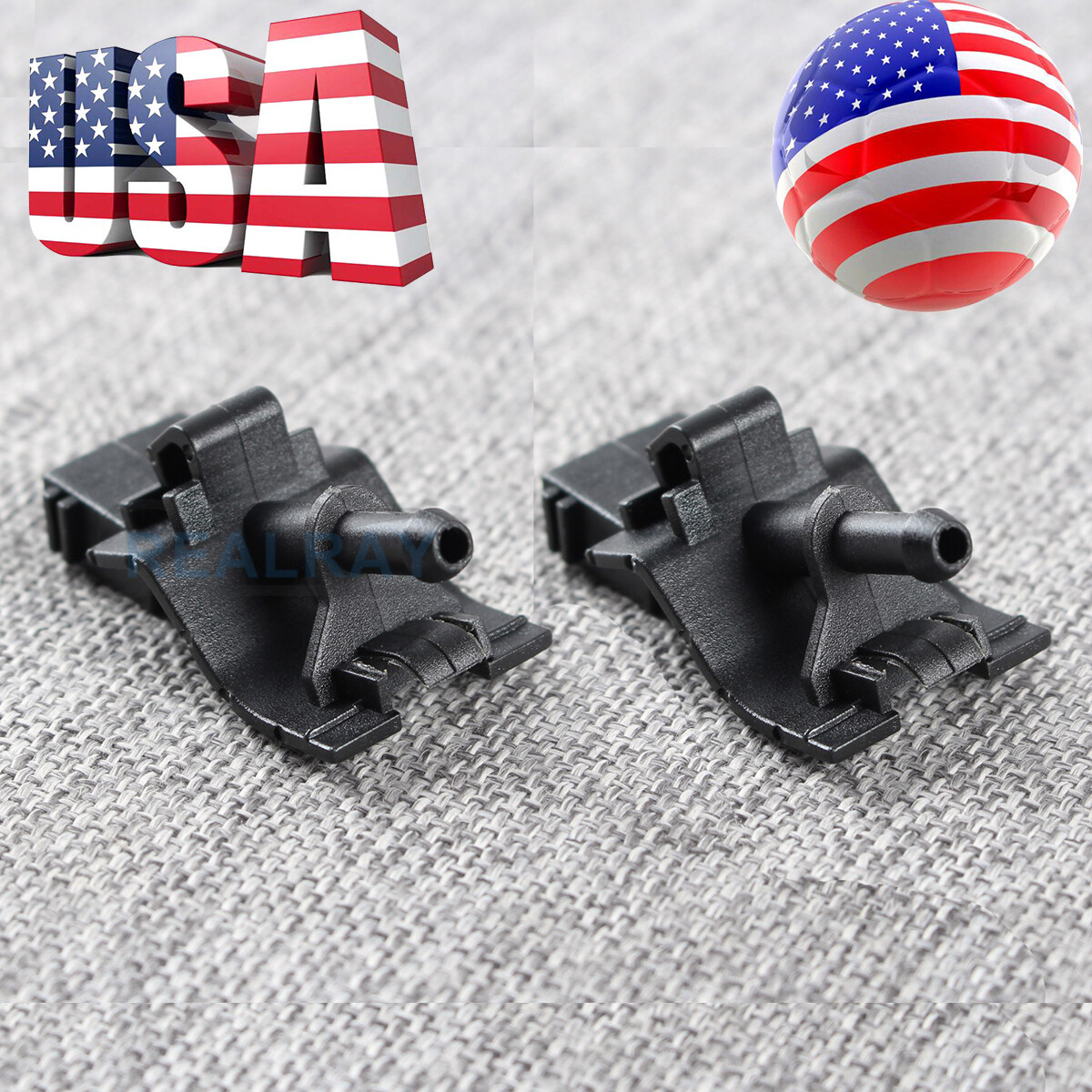 2pcs NEW For 20092015 Toyota Venza Windshield Washer Nozzle w/ Brass