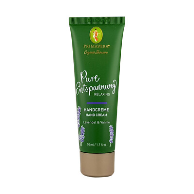 PRIMAVERA Pure Entspannung Handcreme mit Lavendel und Vanille,  50ml, vegan