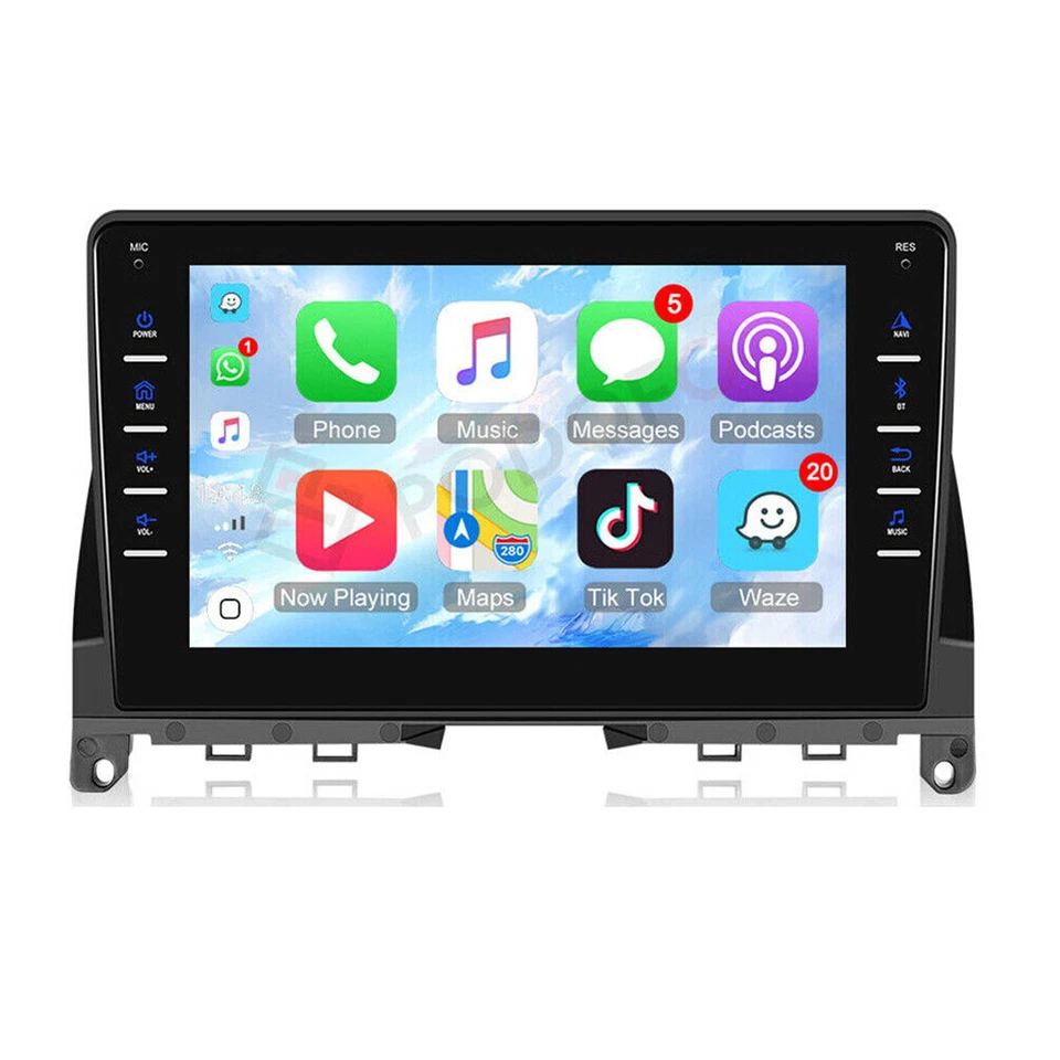 RADIO COCHE 8" MERCEDES BENZ C200 C230 C300 2006-2011 ANDROID 13 GPS 2GB+32GB Foto 3 de 4