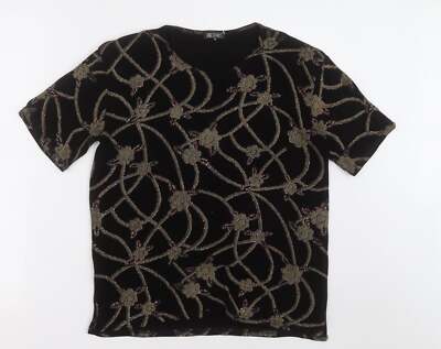 Eye Casuals Damen T-Shirt schwarz Polyestermischung Größe M