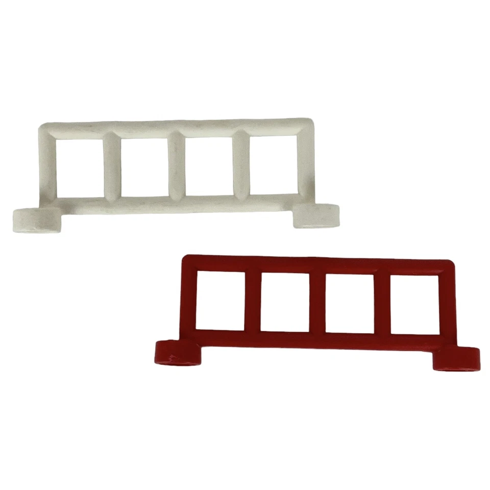 Lego Duplo Cerca Livre Seções 2214 Vermelho Branco Peças de Reposição - Imagem 3 de 4