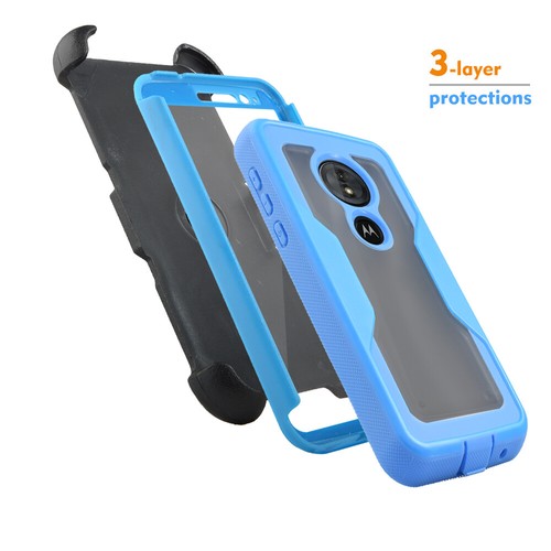 Für 5,7" Motorola Moto G6 Play Hybrid Gürtelclip Holster Ständer Stoßfänger Hülle - Bild 7 von 27