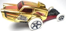 2016 HOT WHEELS POPPA WHEELIE SUPER CHROMES GOLD 1:64 DIECAST 3" CAR WITH RED
