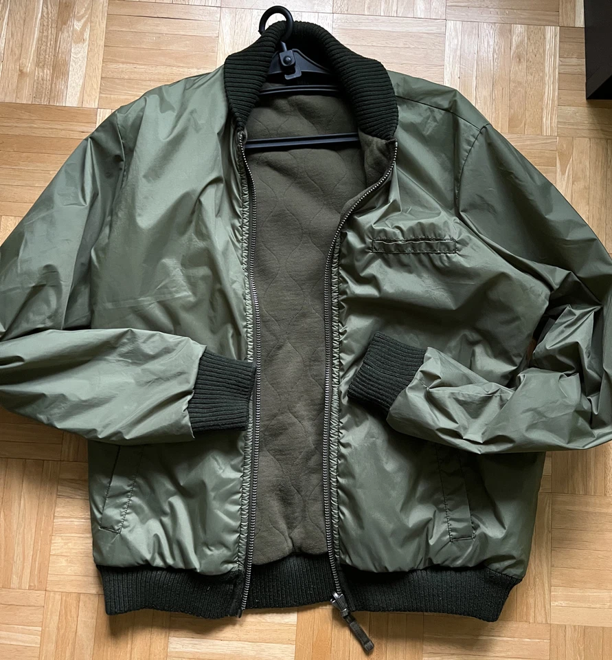 LuckyBrand Vintage Embroidered Bomber Jacket Japan Samurai Dragon Reversible L - Image 3 of 4