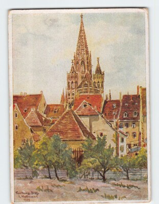 Postcard Freiburg im Breisgau City in Germany by J. Hellmann
