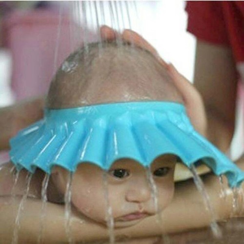 Gorro Suave Para Baño De Bebes Sombrero Proteja Que No Caiga Champú En Los Ojos - Picture 2 of 8
