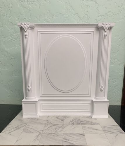 Room Box : Diorama 1/6 Scale Artist Made ~ Wall Panel With Half Column Pillars - Picture 1 of 3