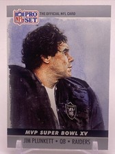 1990 NFL Pro Set MVP Collectibles # 15 Jim Plunkett Raiders