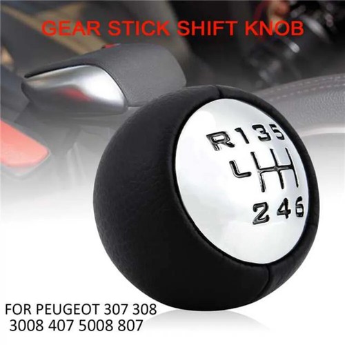 6 Speed Gear Stick Shift Shifter Knob For Peugeot 307 308 3008 407 5008 807 ABS - Picture 10 of 10
