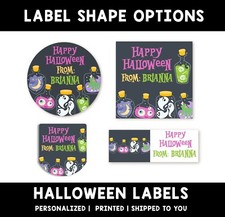 Spooky Potions Personalized Halloween Stickers  Kids Halloween Favor Stickers