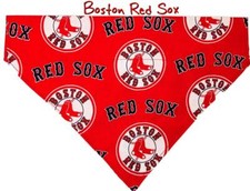 Boston Red Sox Dog Bandana Over the Collar dog bandana Dog collar bandana puppy