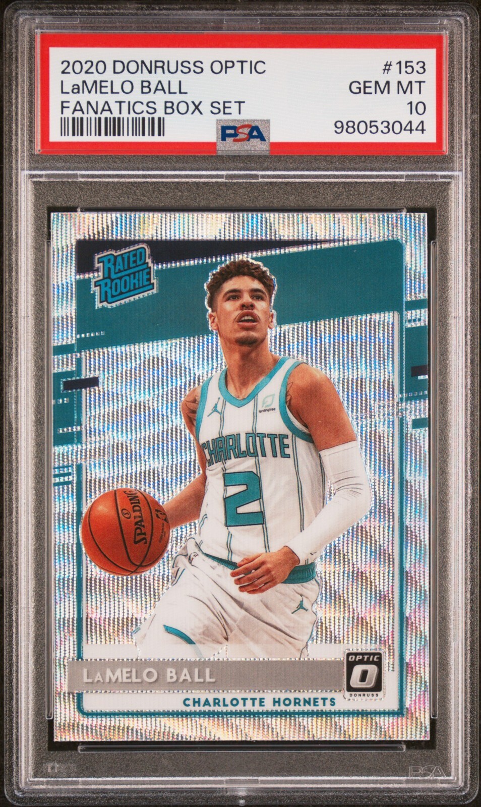 2020 Panini Donruss Optic Fanatics Box Set Prizm #153 Lamelo Ball PSA 10 NBA RC