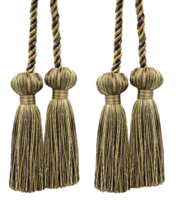 Curtain Tieback, Style# CCT, Color# PR08 - Hazel Brown [Set of 2]