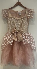 Disney Junior Women's Minnie Mouse Polka Dot Rose Gold Sequin Costume M 8-10
